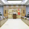 Chủ tịch Quốc hội Trần Thanh Mẫn tiếp ông Hagiuda Koichi, Quyền Tổng Thư ký Đảng Dân chủ Tự do Nhật Bản. (Ảnh: Doãn Tấn/TTXVN)