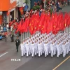 Các khối diễu binh, diễu hành trên đường phố Hà Nội trong Lễ tổng duyệt A80. (Ảnh: Trần Công Đạt/TTXVN)
