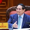 Thủ tướng Phạm Minh Chính, Bí thư Đảng ủy Chính phủ chủ trì họp Đảng bộ Chính phủ về sắp xếp địa giới hành chính. (Ảnh: Dương Giang/TTXVN)