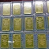 Vàng miếng SJC. (Nguồn: TTXVN)