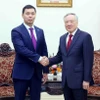 Phó Thủ tướng Thường trực Nguyễn Hòa Bình tiếp Chủ tịch Cơ quan phòng, chống tham nhũng Kazakhstan Zhumagali Askhat. (Ảnh: Phạm Kiên/TTXVN)