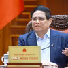 Thủ tướng Phạm Minh Chính chủ trì phiên họp thứ nhất của Ban Chỉ đạo về Trung tâm tài chính khu vực và quốc tế. (Ảnh: Dương Giang/TTXVN)
