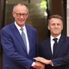 Tổng thống Pháp Emmanuel Macron và Thủ tướng Đức Friedrich Merz tại cuộc họp nội các chung ở Trung tâm Hải quân Toulon (Pháp) ngày 29/8. (Nguồn: Reuters)