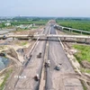 Cao tốc Biên Hòa-Vũng Tàu đang được xây dựng. (Ảnh: Công Phong/TTXVN)