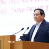 Thủ tướng Phạm Minh Chính phát biểu khai mạc hội nghị. (Ảnh: Dương Giang/TTXVN)
