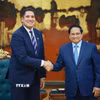 Thủ tướng Phạm Minh Chính tiếp ông Johan Ndisi, Đại sứ Vương quốc Thụy Điển tại Việt Nam. (Ảnh: Dương Giang/TTXVN)