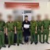 Đối tượng cướp tiệm vàng ở phố Vọng, Hà Nội bị bắt giữ. (Nguồn: Công an Hà Nội)