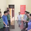 Đối tượng Phạm Quốc Dương tại Cơ quan An ninh điều tra, Công an tỉnh Tuyên Quang. (Ảnh: TTXVN phát)