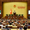 Quốc hội làm việc tại nghị trường. (Ảnh: Doãn Tấn/TTXVN)