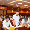 Các đại biểu tham gia thảo luận, đóng góp ý kến đối với Đề án tổ chức lại đơn vị hành chính cấp xã trên địa bàn tỉnh Tây Ninh. (Ảnh: Thanh Tân/TTXVN)
