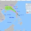 Vị trí và đường đi của áp thấp nhiệt đới. (Nguồn: Trung tâm Dự báo Khí tượng Thủy văn Quốc gia)