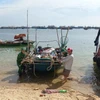 Lực lượng chức năng giúp ngư dân chống bão số 3. (Ảnh: TTXVN phát)