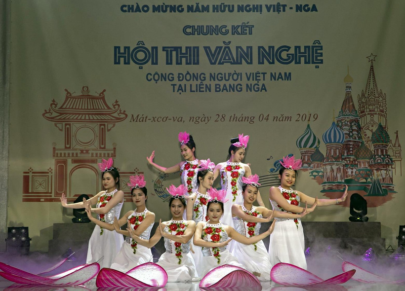 Tiết mục múa đạt giải cao tại Hội thi. (Ảnh: Dương Trí/TTXVN)