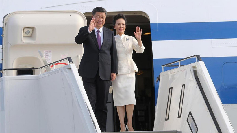 Chủ tịch Trung Quốc Tập Cận Bình và phu nhân. (Nguồn: Xinhua)