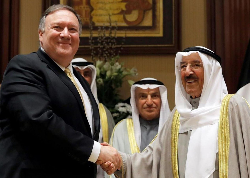 Ngoại trưởng Mỹ Mike Pompeo (trái) gặp Quốc vương Kuwait Sabah al-Ahmad al-Jaber al-Sabah. (Nguồn: Toronto Star)