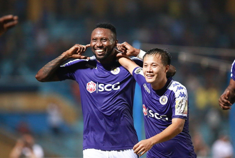 Hà Nội FC sẽ trở lại ngôi đầu nếu đánh bại TP.HCM. (Ảnh: Trọng Đạt/TTXVN)