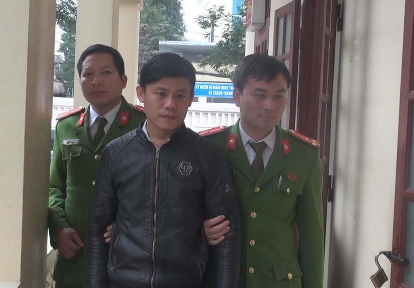 Hà Văn Khải bị lực lượng công an bắt giữ. (Ảnh: TTXVN phát)