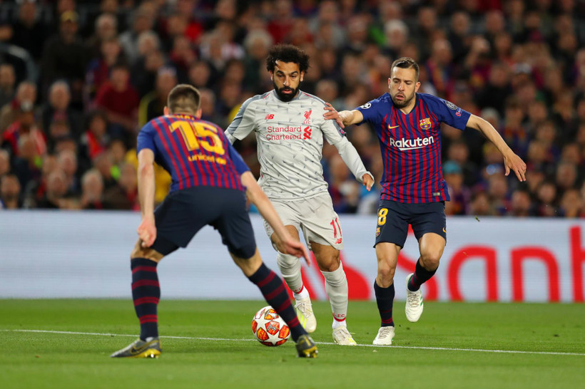 Vắng Salah (giữa), Liverpool khó làm nên bất ngờ trước Barcelona. (Nguồn: Getty Images)