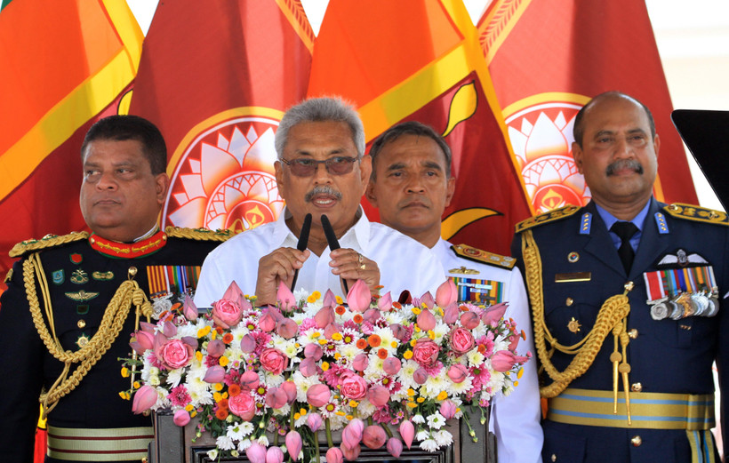 Tổng thống Sri Lanka Gotabaya Rajapaksa (thứ 2, trái). (Ảnh: THX/TTXVN)