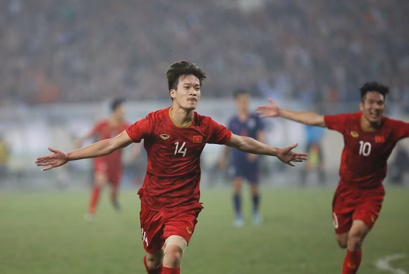U23 Việt Nam thẳng tiến vào vòng chung kết U23 châu Á 2020 với tư cách nhất bảng. (Ảnh: Trọng Đạt/TTXVN)