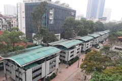 Điểm trông giữ xe thông minh bằng hệ thống giàn thép tại phố Nguyễn Công Hoan, thành phố Hà Nội. (Ảnh: Việt Hùng/Vietnam+)