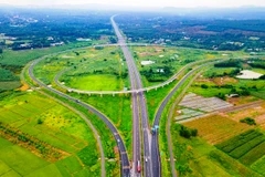 Một nút giao trên tuyến cao tốc Thành phố Hồ Chí Minh-Long Thành-Dầu Giây. (Ảnh: PV/Vietnam+)