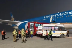 Máy bay Vietnam Airlines tại Sân bay Kolkata. (Ảnh: PV/Vietnam+)