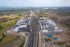 Trạm dừng nghỉ trên cao tốc Vĩnh Hảo-Phan Thiết đã được chấp thuận đưa vào vận hành, khai thác. (Ảnh: Cục Đường bộ Việt Nam cung cấp)