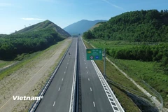 Dự án thành phần đoạn Vũng Áng-Bùng có tổng chiều dài 55,34km sẽ được khai thác tuyến chính vào ngày 28/8 tới. (Ảnh: Quốc Khánh/Vietnam+)