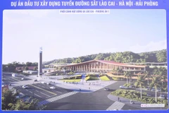 Phối cảnh ga Lào Cai của Dự án đường sắt Lào Cai-Hà Nội-Hải Phòng.