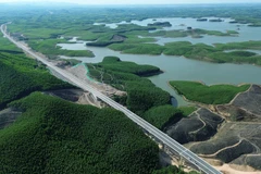 Có hơn 220km Dự án thành phần cao tốc Bắc-Nam được thông tuyến dịp 19/8. (Ảnh: Quốc Khánh/Vietnam+)