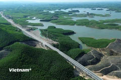 Hơn 220km Dự án thành phần cao tốc Bắc-Nam được thông tuyến dịp 19/8. (Ảnh: Quốc Khánh/Vietnam+)