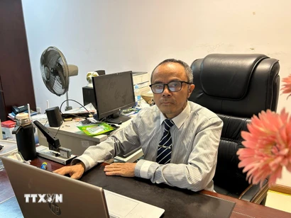 Tiến sỹ Lê Xuân Sang, Phó Viện trưởng Viện Kinh tế Việt Nam và Thế giới. (Ảnh: Diệu Thúy/TTXVN)