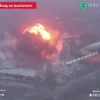 Khoảnh khắc bom Nga "thổi" bay cụm mục tiêu kiên cố nằm trên đất Ukraine