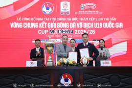 Acecook Việt Nam có lần đầu tiên đồng hành cùng Vòng chung kết Giải bóng đá Vô địch U19 Quốc gia trong vai trò nhà tài trợ chính. (Ảnh: VFF)