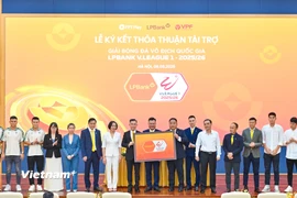 Ngân hàng Lộc Phát (LPBank) tiếp tục giữ vai trò là Nhà tài trợ chính của Giải Bóng đá Vô địch Quốc gia V-League 2025/26. (Ảnh: Việt Anh/Vietnam+)