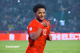 Xuân Son được kỳ vọng sẽ tiếp tục "nổ súng" tại AFF Cup 2024. (Ảnh: Việt Anh/Vietnam+)