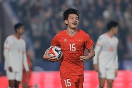 Tiền đạo Bùi Vĩ Hào được triệu tập trở lại Đội tuyển U23 Việt Nam chuẩn bị cho Vòng chung kết U23 châu Á 2026. (Ảnh: TTXVN)