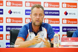 Huấn luyện viên Mano Polking đặt mục tiêu cùng Công an Hà Nội giành chiến thắng ở lượt trận thứ 2 vòng bảng Shopee Cup. (Ảnh: Việt Anh/Vietnam+)
