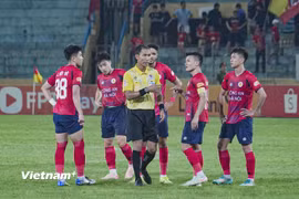 Liên đoàn bóng đá Việt Nam (VFF) chỉ đạo tăng cường công tác tổ chức các lượt trận cuối mùa giải 2024-2025, đặc biệt là công tác trọng tài. (Ảnh: Việt Anh/Vietnam+)