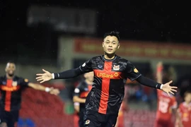 Ninh Bình FC giành chiến thắng 3-1 trước Hồng Lĩnh Hà Tĩnh ở vòng 1 V-League 2025/26. (Ảnh: ninhbinhfc)