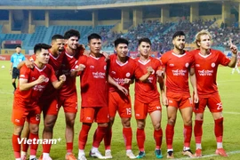 Thể Công-Viettel giành được 1 điểm ở cuộc 'tái đấu' với Hà Nội FC. (Ảnh: Việt Anh/Vietnam+)