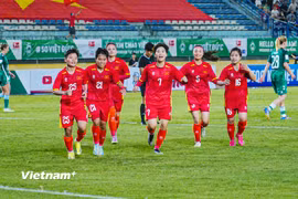 Liên đoàn Bóng đá Việt Nam (VFF) đề ra mục tiêu: Bóng đá Nữ Việt Nam phấn đấu giành quyền tham dự World Cup 2031. (Ảnh: Việt Anh/Vietnam+)