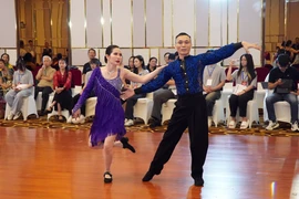 Đại hội Thể dục Thể thao Thủ đô năm 2025 bổ sung thêm các môn hiện đại như Khiêu vũ thể thao... (Ảnh: Trung Tuyến/TTXVN)