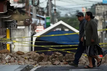 Guatemala hứng chịu nhiều trận động đất trong hai ngày qua. (Ảnh: AP)