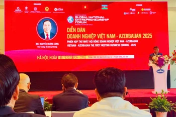 Thứ trưởng Bộ Công Thương Nguyễn Hoàng Long phát biểu. (Ảnh: ViNen)