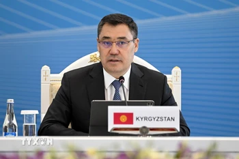 Tổng thống Kyrgyzstan Sadyr Japarov. (Ảnh: THX/TTXVN)