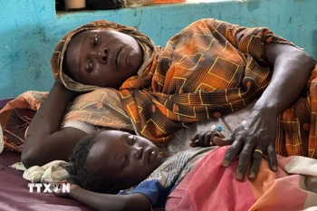 Bệnh nhân mắc tả được điều trị tại Kosti, bang White Nile, Sudan, ngày 7/3/2025. (Ảnh: THX/TTXVN)