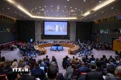 Toàn cảnh phiên họp khẩn của Hội đồng Bảo an Liên hợp quốc về tình hình Venezuela ở New York, Mỹ ngày 5/1/2026. (Nguồn: THX/TTXVN)