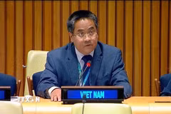Công sứ Nguyễn Hải Lưu, Phó Trưởng Phái đoàn Thường trực Việt Nam tại Liên hợp quốc, phát biểu. (Ảnh: TTXVN phát)
